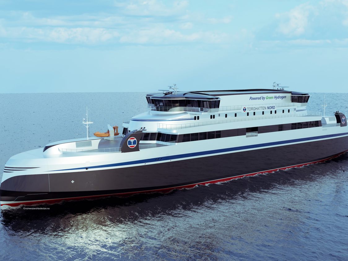 Hydrogenferje Vestfjorden Illustrasjon