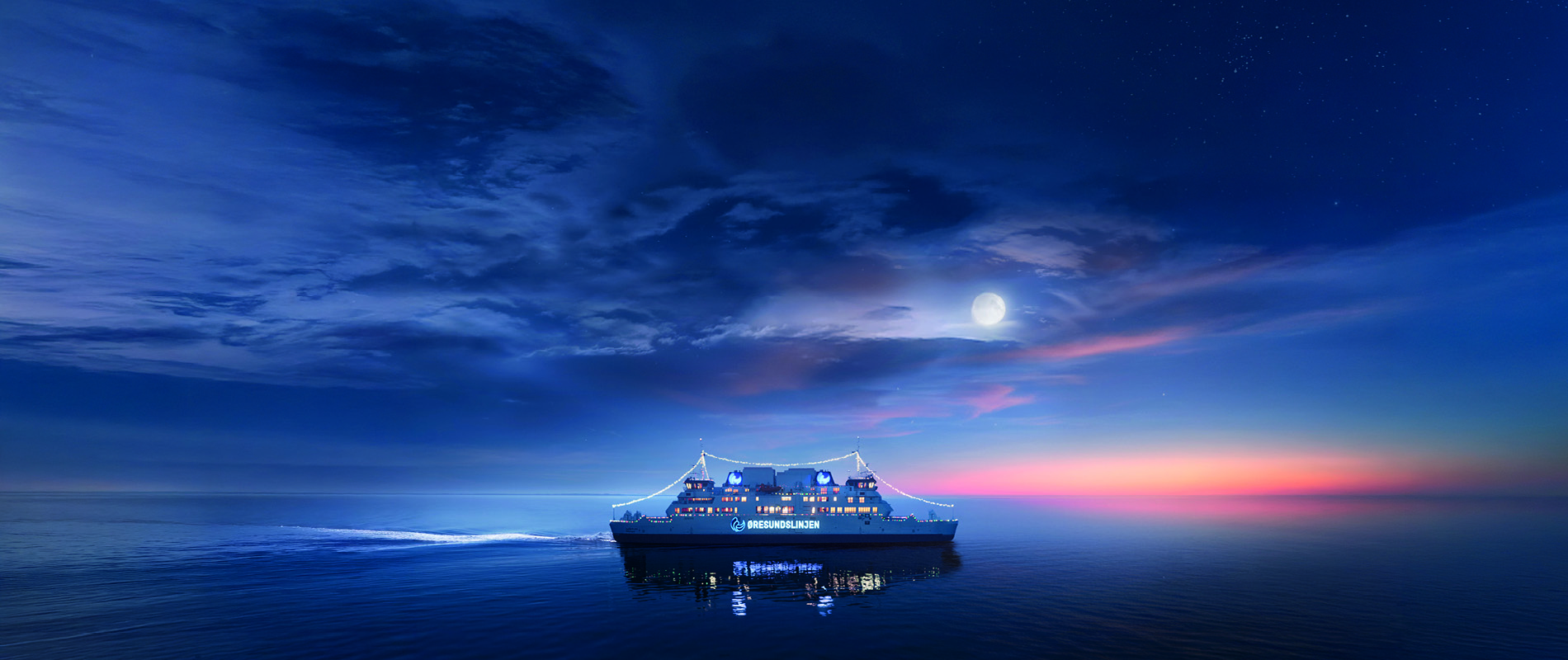 Tycho Brahe OERESUNDSLINJEN Aften 1900X800px