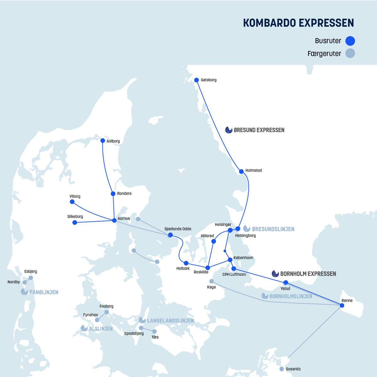 Molslinjen DK Kort KE BE OE V3 Kombardo M Bynavne Udsnit Sverige Ruter 01