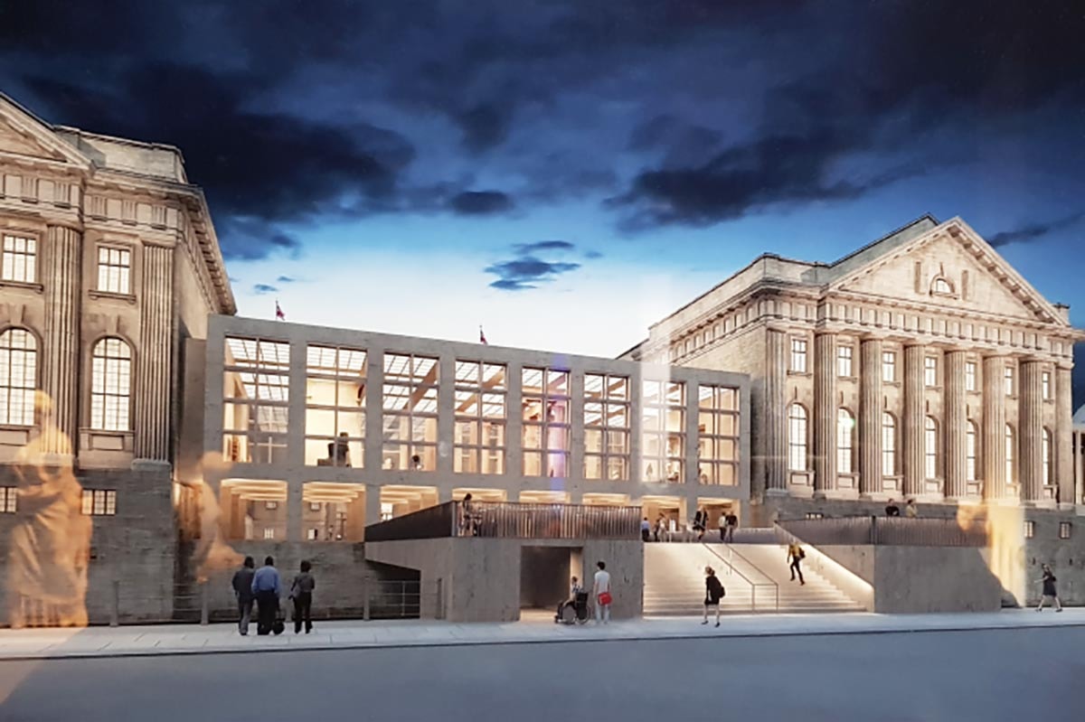 Berlin byggnad fångad från folkperspektiv med fokus på arkitekturella detaljer och historisk charm.