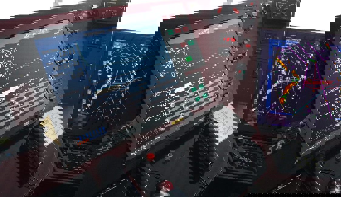 En teknikskärm i närbild.