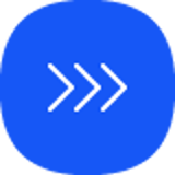 Blå baggrund med pileikoner i fokus.