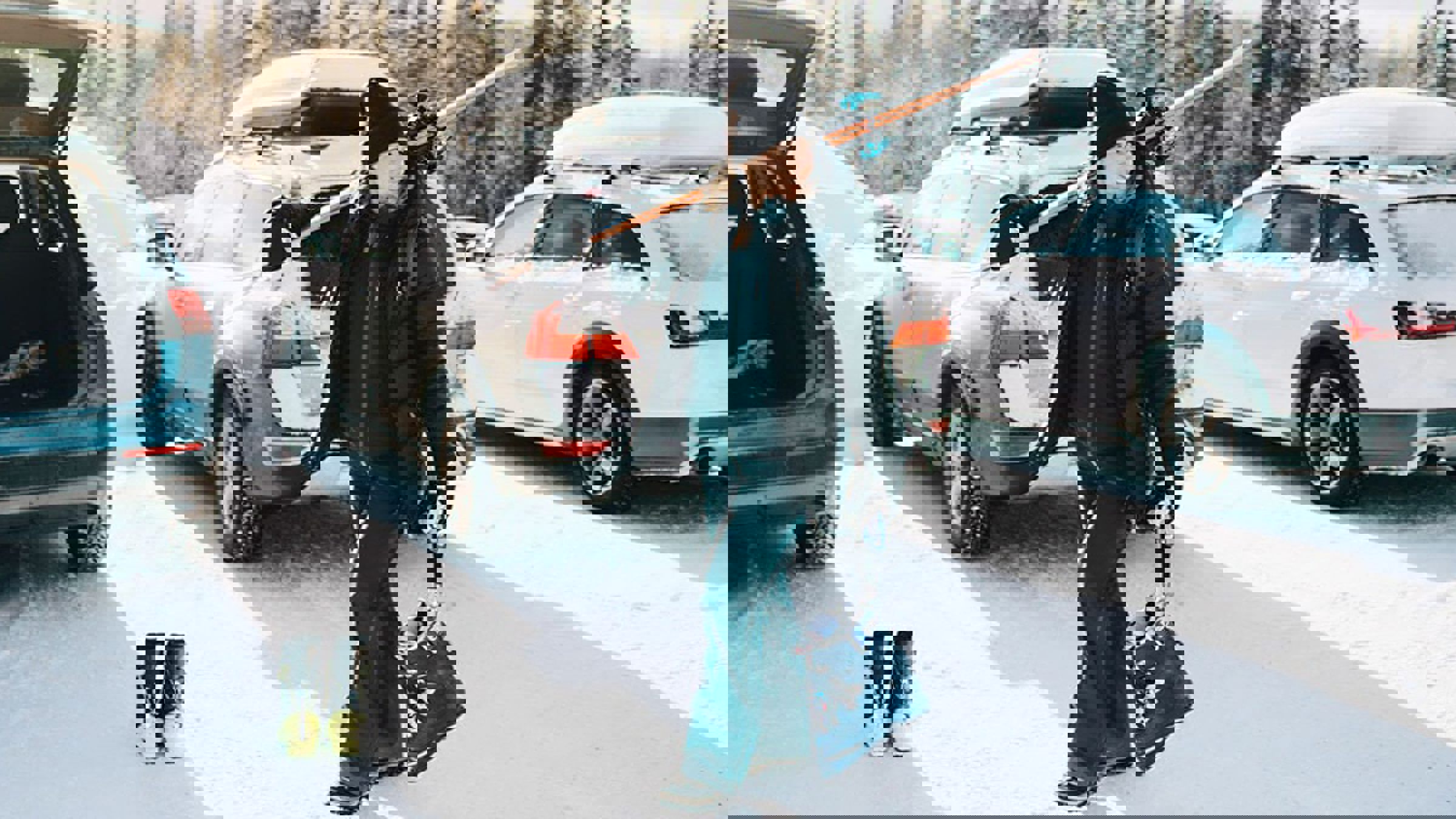 Sfw 1200X480 Kvinnor Med Skidor Parkering